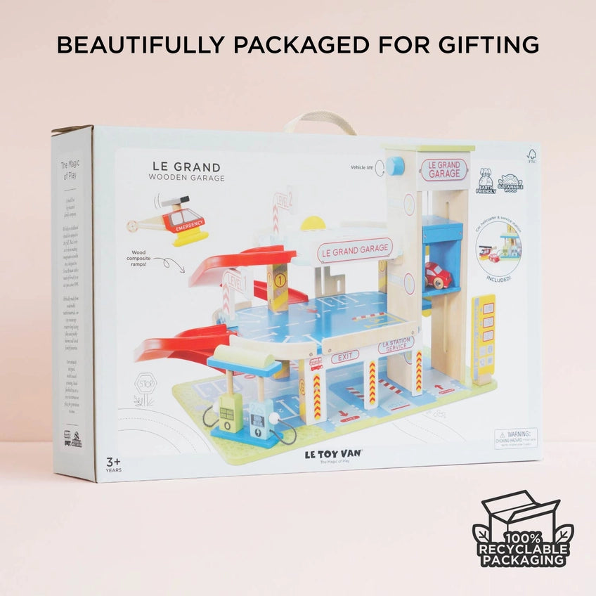 Le Toy Van Le Grand Wooden Car Garage