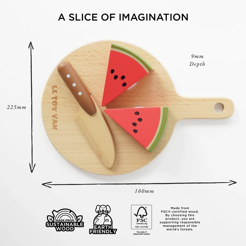 Le Toy Van Wooden Chopping Board & Sliceable Play Food