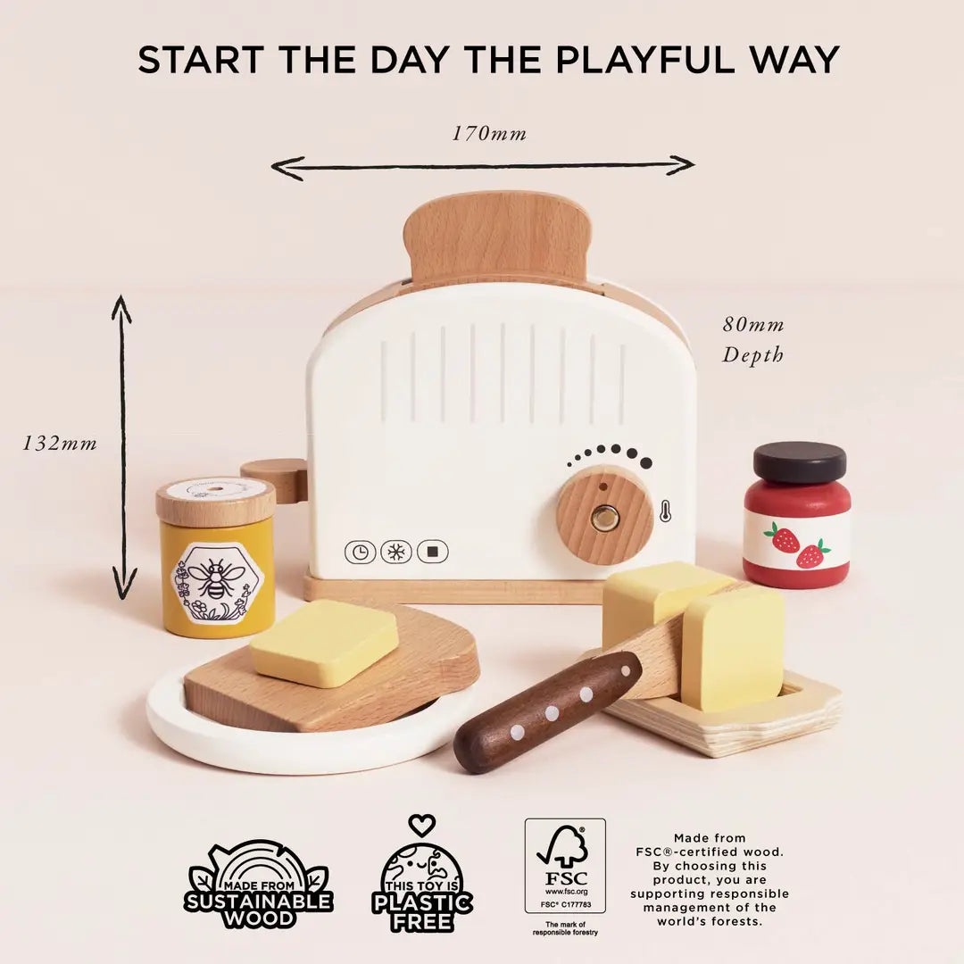 Le Toy Van Wooden Pop-Up Toaster & Breakfast Set