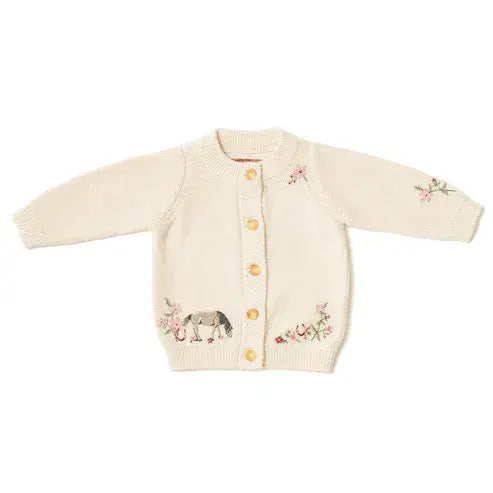 Eleanor Charles Organic Horseshoe Floral Cardigan