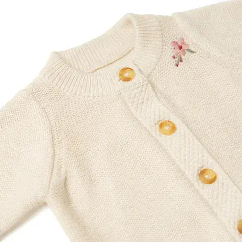 Eleanor Charles Organic Horseshoe Floral Cardigan