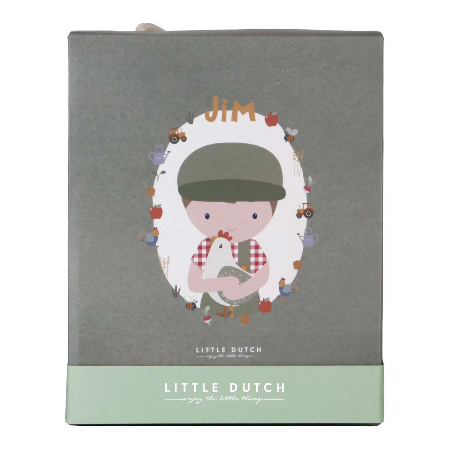 Little Dutch Cuddle Doll Farmer Jim With Chicken 35Cm