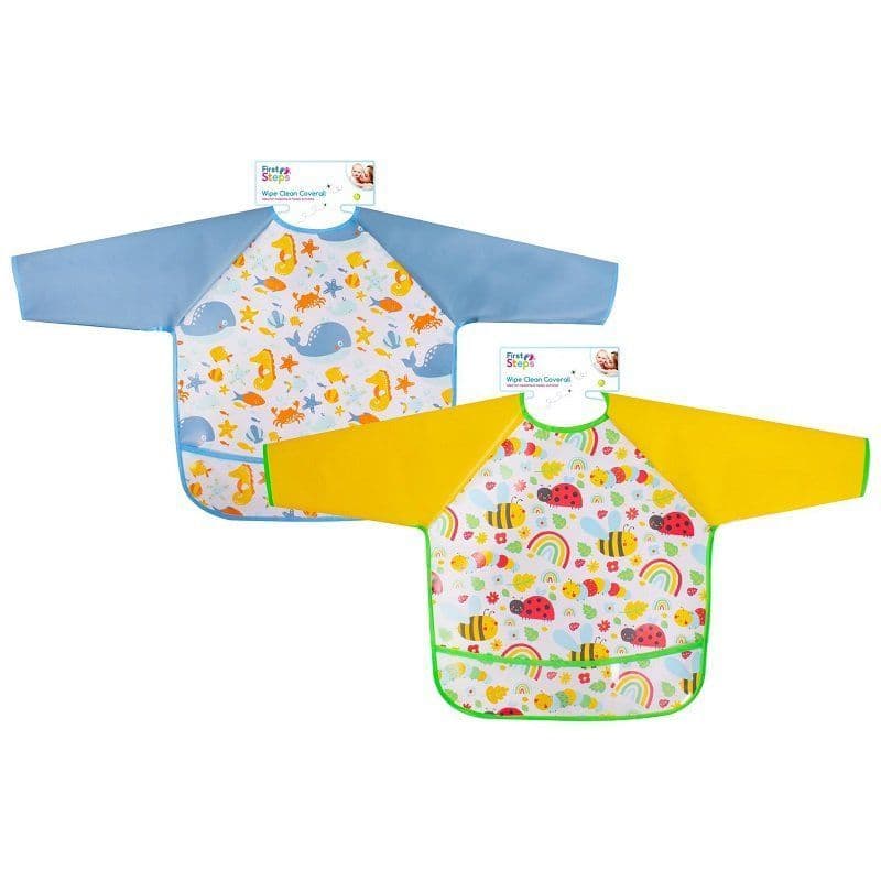 First Steps Wipe Clean Coverall Bib