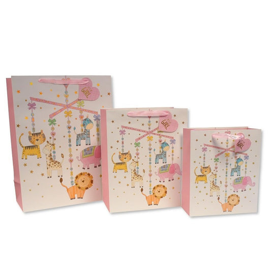 Snuggle Baby Pink Jungle Friends Gift Bag