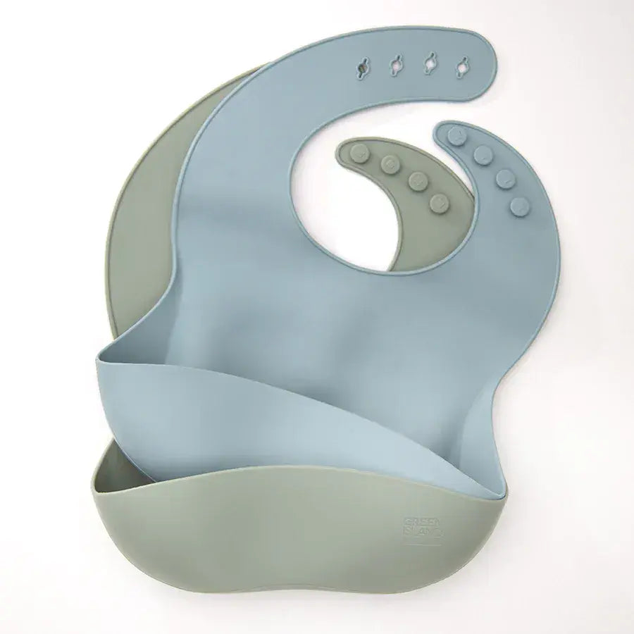 Green Island Silicone Baby Bibs Pack Of 2