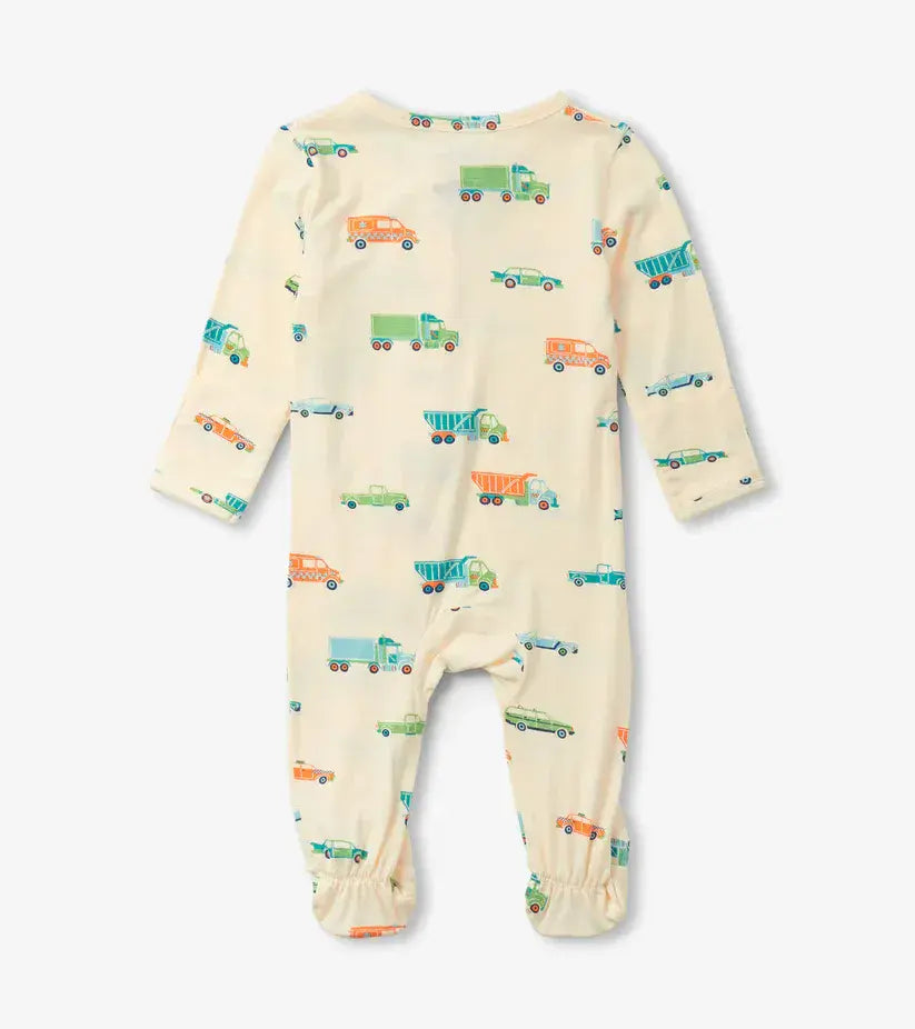 Hatley Boys Dinky Cars Footed Sleepsuit