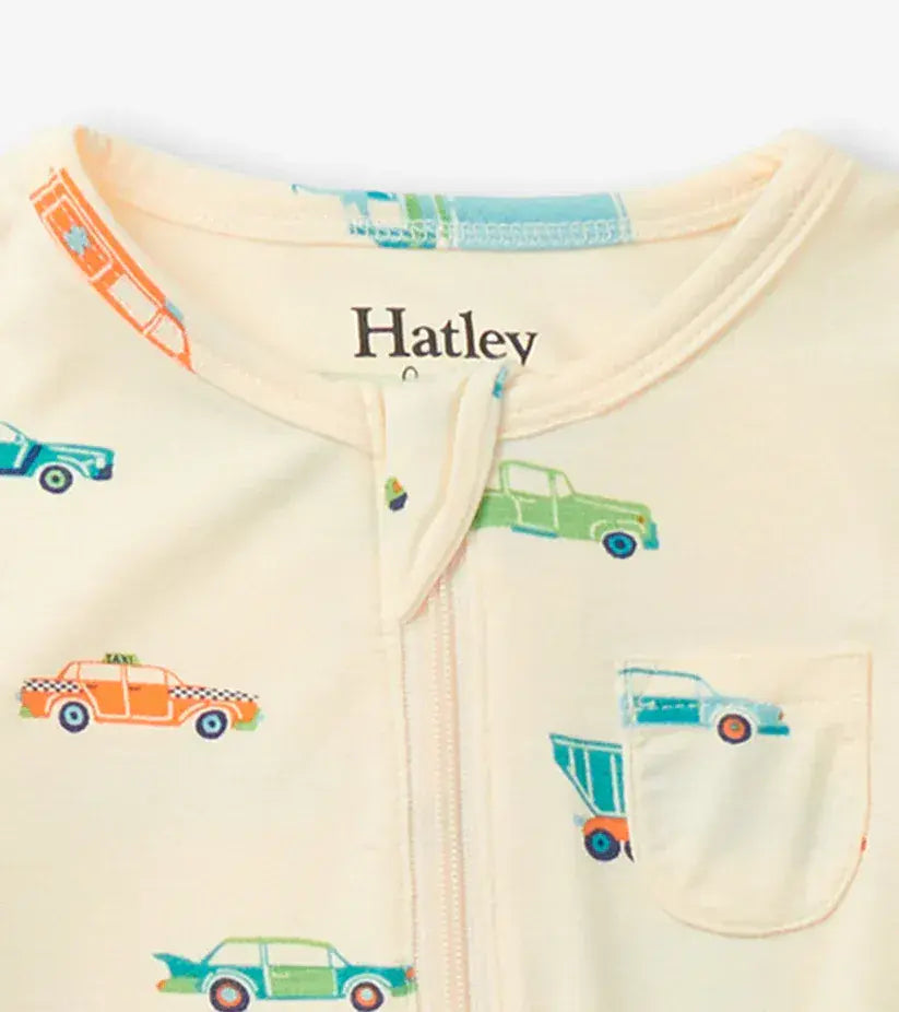 Hatley Boys Dinky Cars Footed Sleepsuit