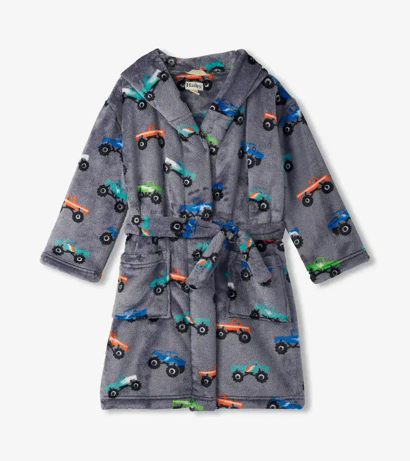 Hatley Boys Monster Truck Fleece Robe