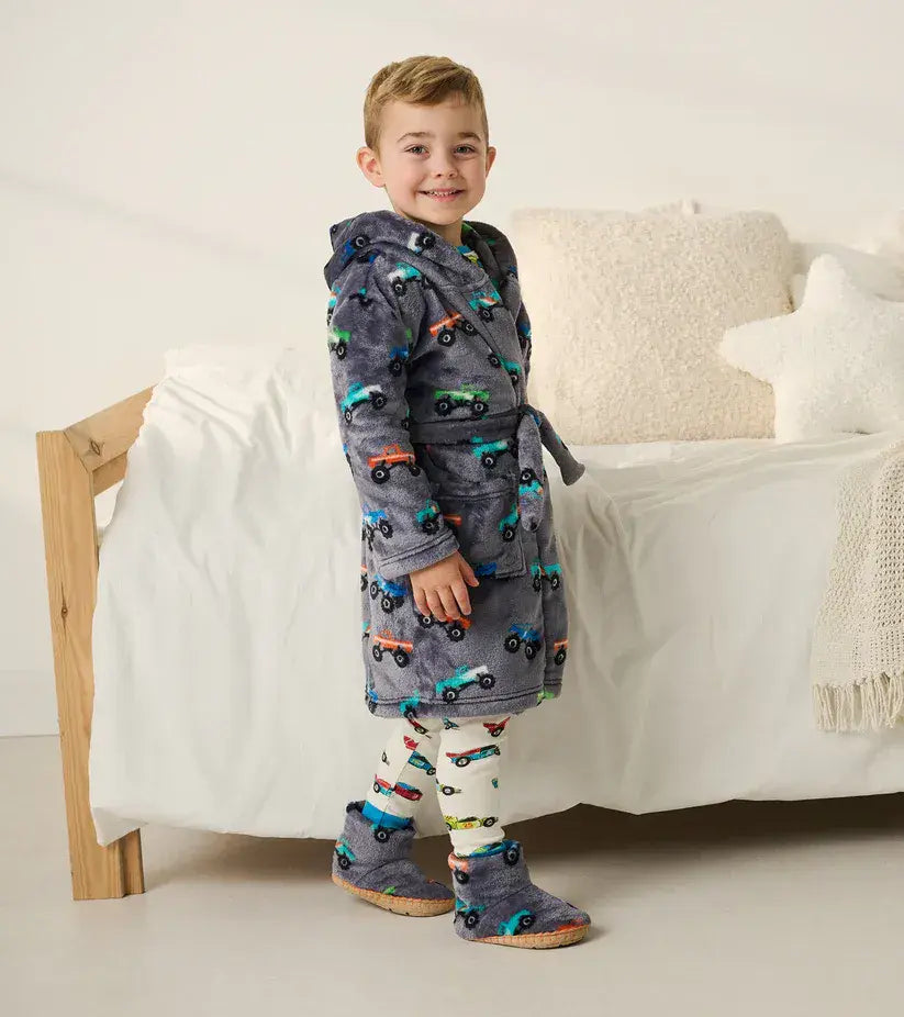 Hatley Boys Monster Truck Fleece Robe
