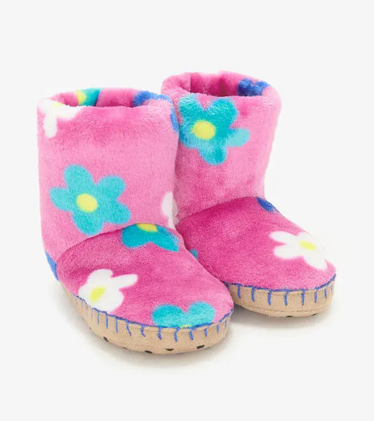 Hatley Daisy Fuzzy Fleece Slipper
