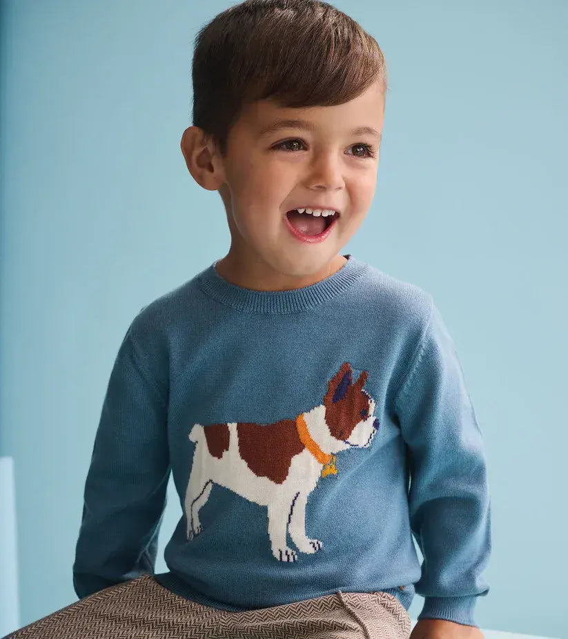 Hatley Friendly Bulldog Crew Neck Sweater