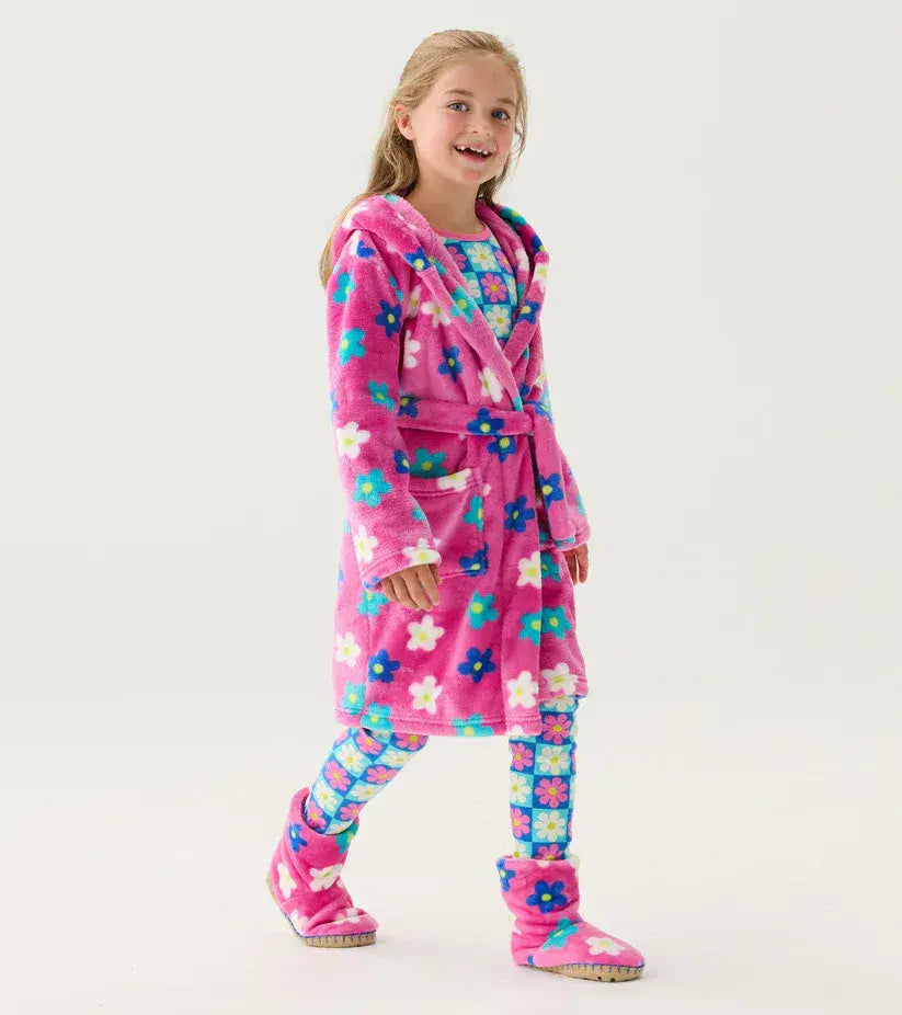 Hatley Girls Daisy Fleece Robe