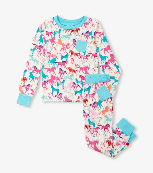 Hatley Girls Pretty Horses Pyjama Set
