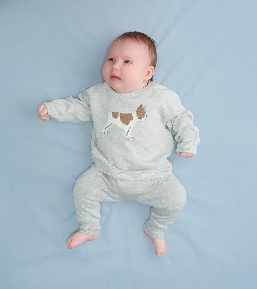Hatley Little Bulldog Sweater & Jogger Set