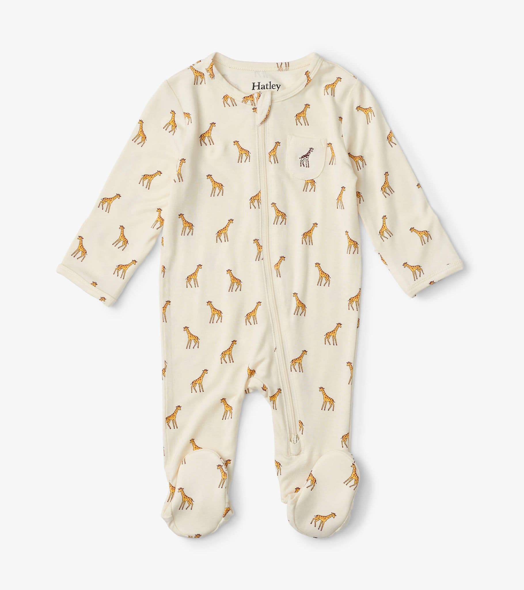 Hatley Little Giraffe Baby Footed Sleepsuit