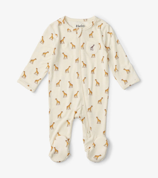 Hatley Little Giraffe Baby Footed Sleepsuit