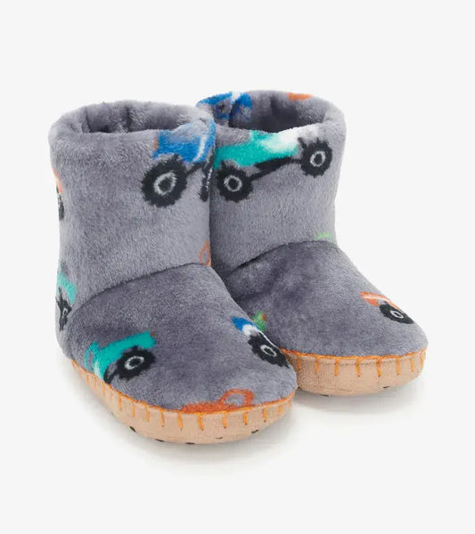 Hatley Monster Trucks Fuzzy Fleece Slipper