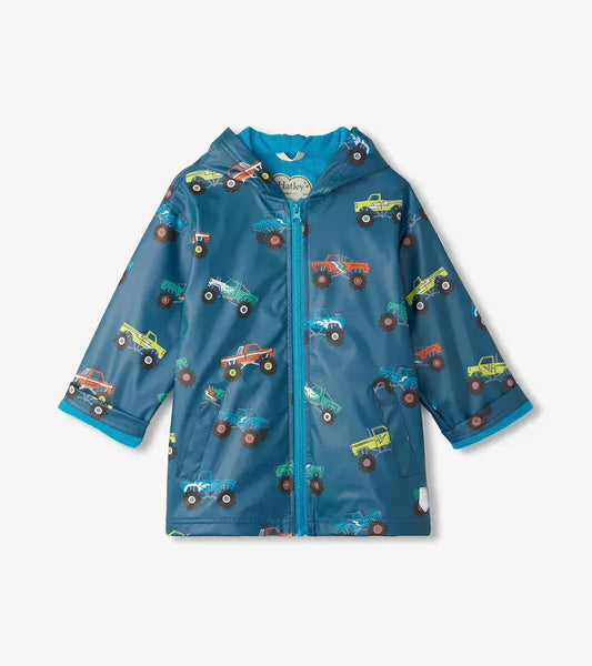 Hatley Monster Trucks Zip- Up Raincoat