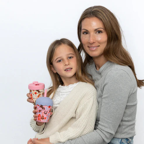 Chino Club Cowgirl Toddler Smoothie Cup with Lid & Straw