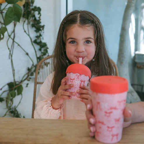 Chino Club Bows Mini Smoothie Cup with Lid & Straw