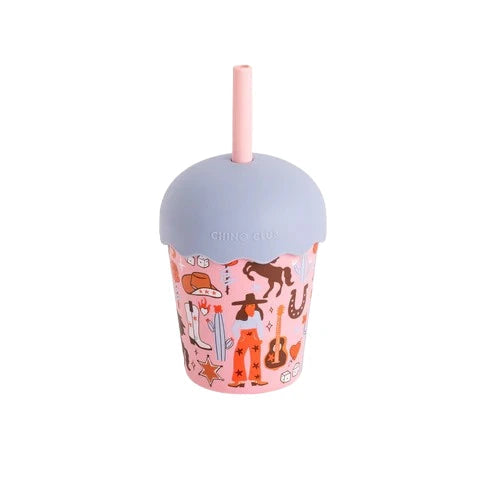 Chino Club Cowgirl Toddler Smoothie Cup with Lid & Straw
