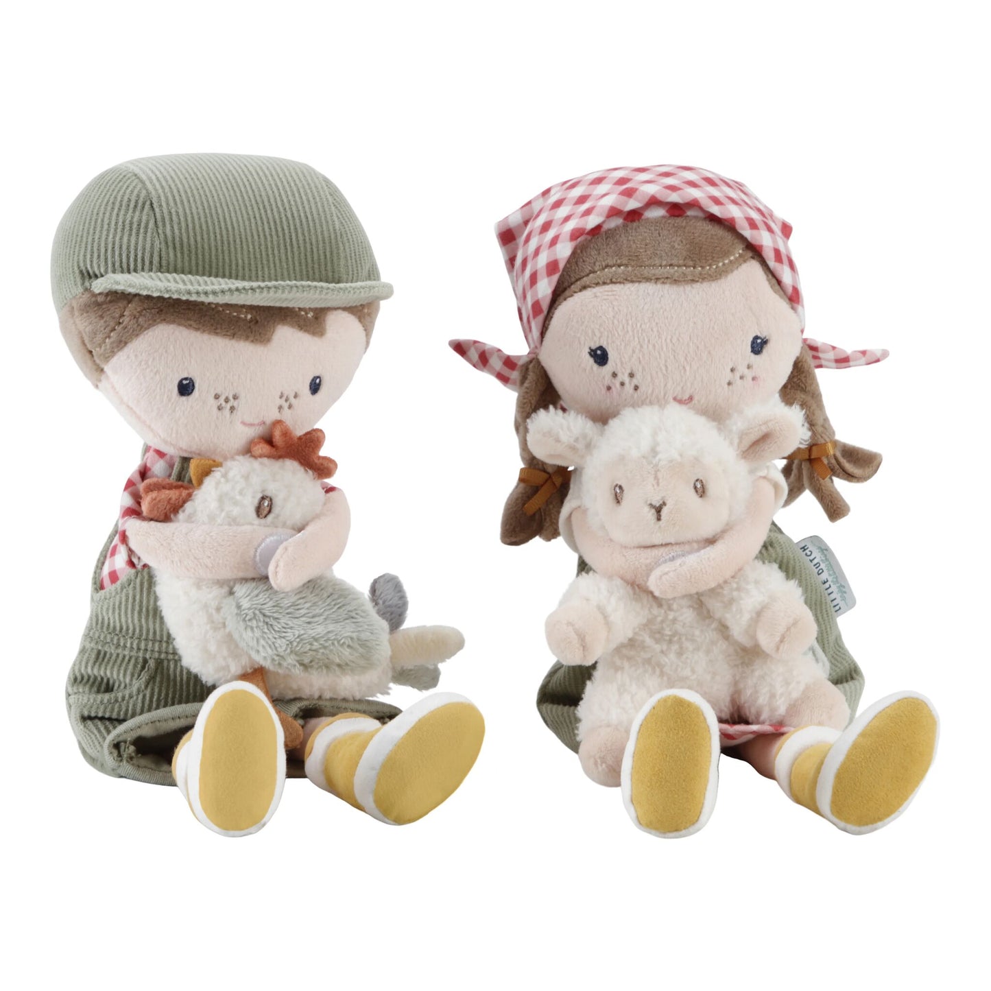 Little Dutch Cuddle Doll Farmer Jim With Chicken 35Cm
