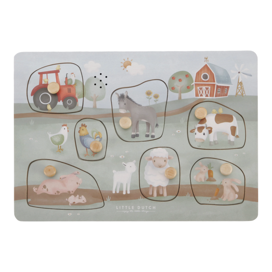 Little Dutch Wooden Sound Puzzle  - Little Farm
