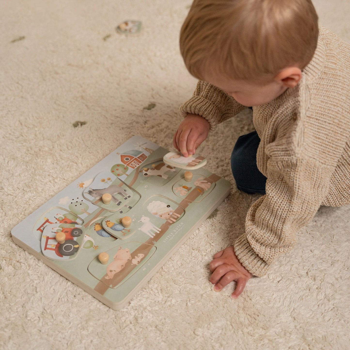 Little Dutch Wooden Sound Puzzle  - Little Farm