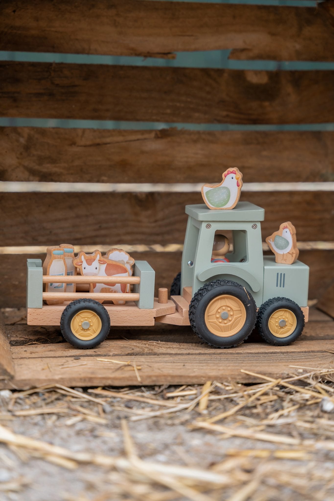 Little Dutch Tractor With Trailer- Little Farm