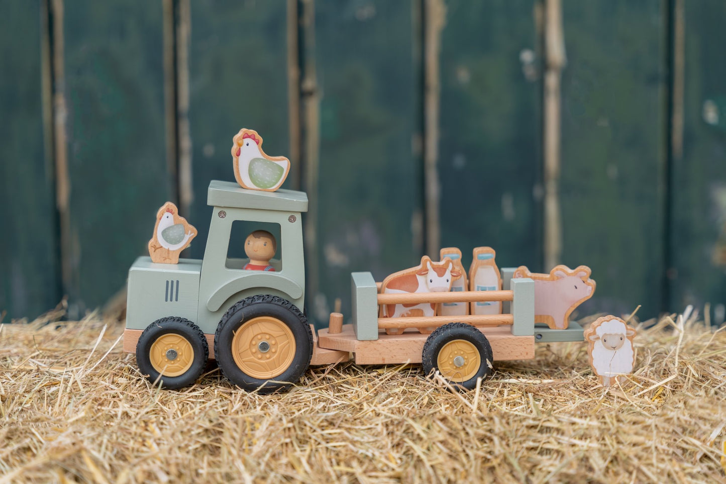 Little Dutch Tractor With Trailer- Little Farm