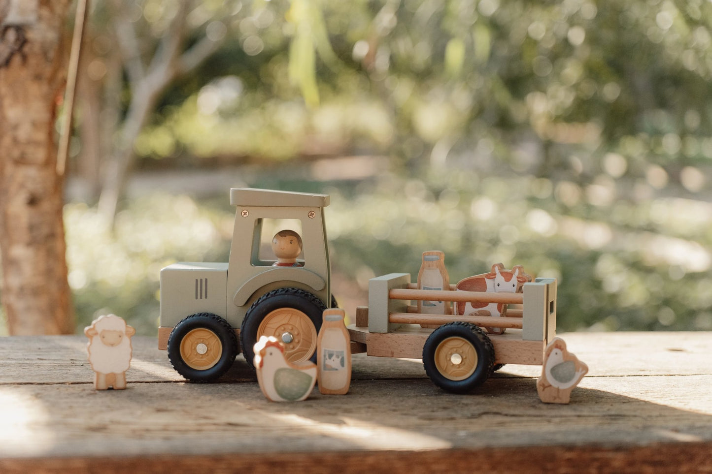 Little Dutch Tractor With Trailer- Little Farm