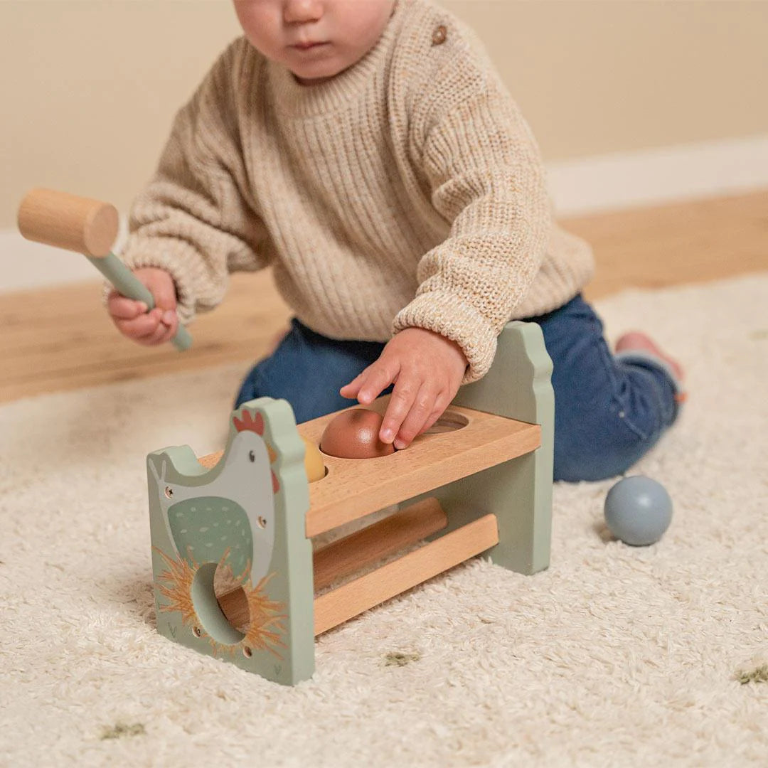 Little Dutch Pounding Bench With Rolling Balls- Little Farm