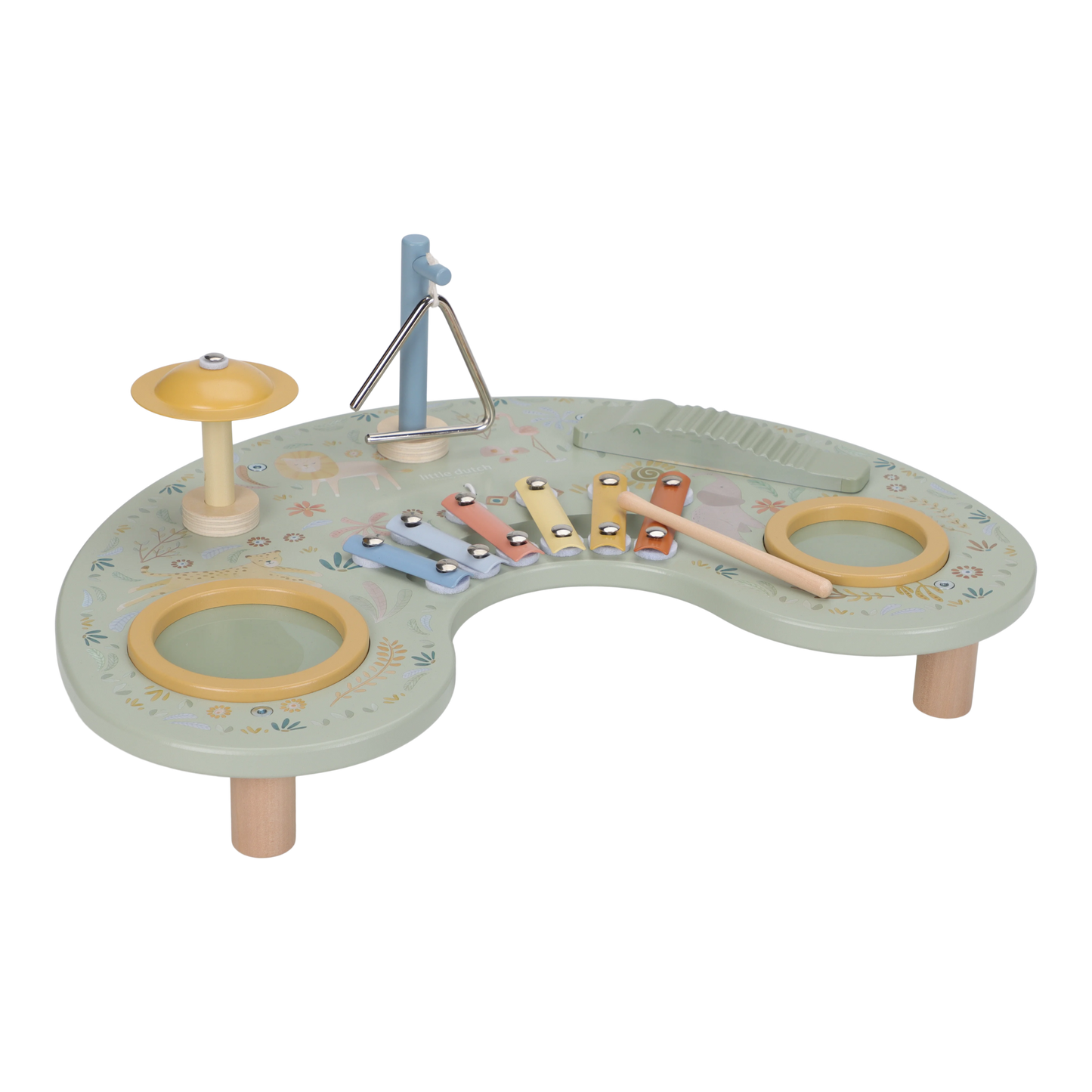 Little Dutch Wooden Musical Table- Safari Friends