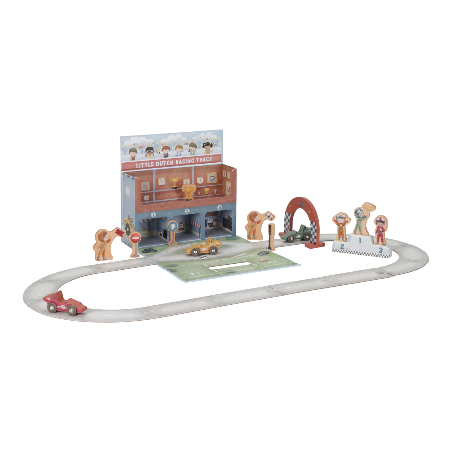 Little Dutch Playcase Race Track & Accessories