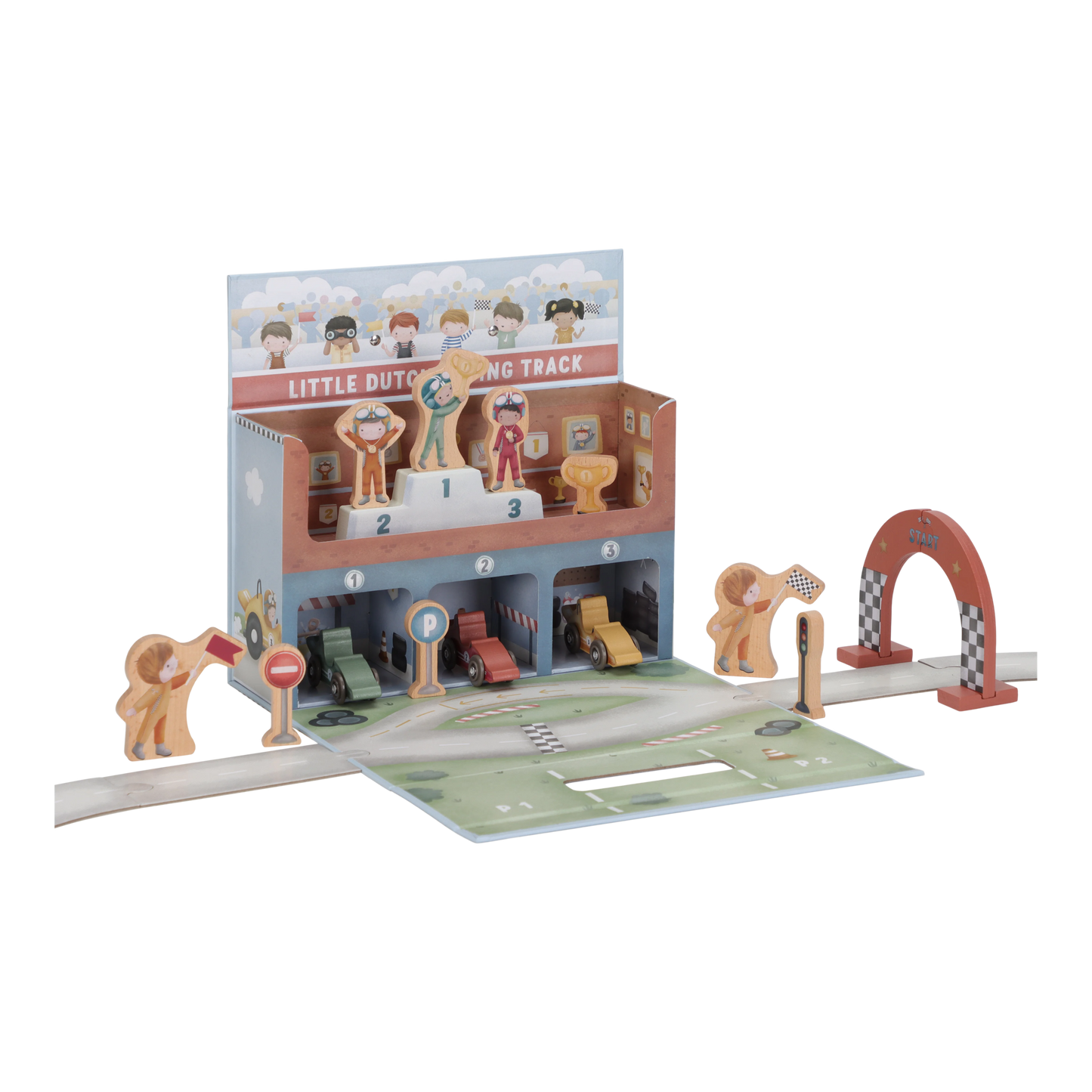 Little Dutch Playcase Race Track & Accessories