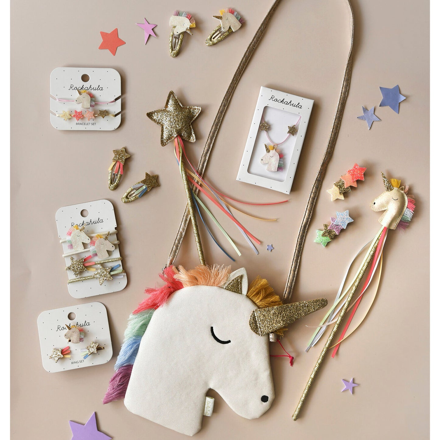 Rockahula Rainbow Unicorn Ring Set 3 pack
