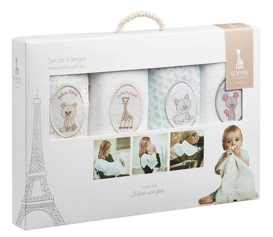Sophie Le Girafe Set Of 4 Muslins