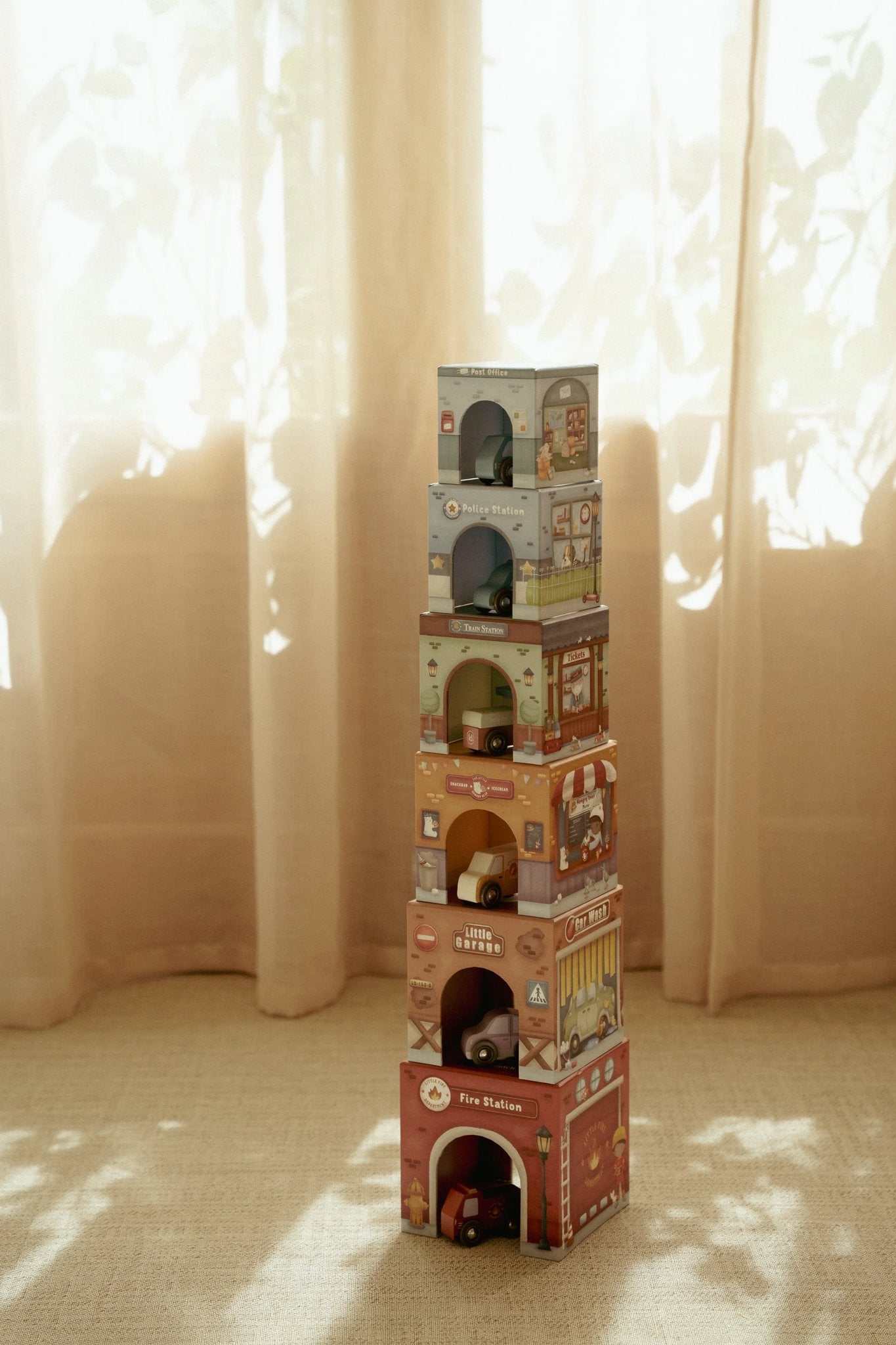 Little Dutch Stacking Blocks With 6 Cars