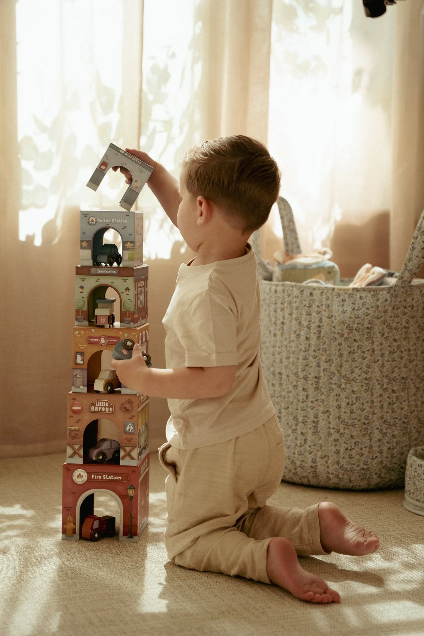Little Dutch Stacking Blocks With 6 Cars