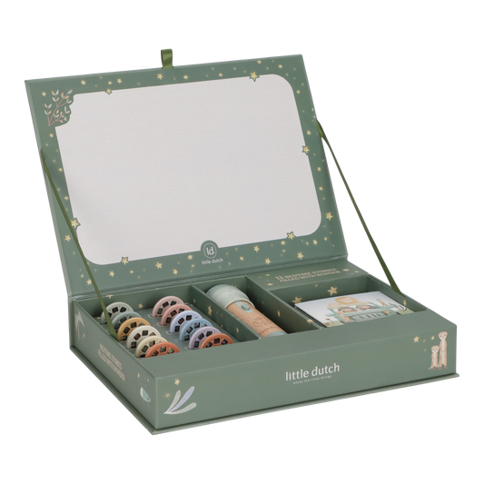 Little Dutch Story Projector Flashlight- Green Safari Friends