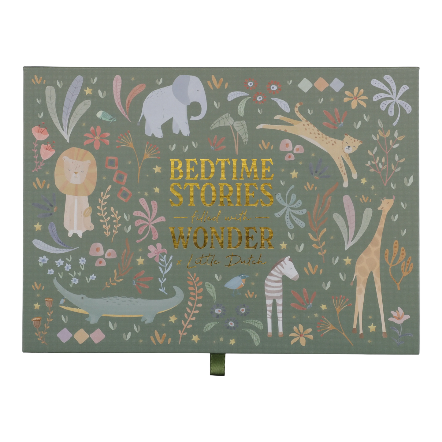 Little Dutch Story Projector Flashlight- Green Safari Friends