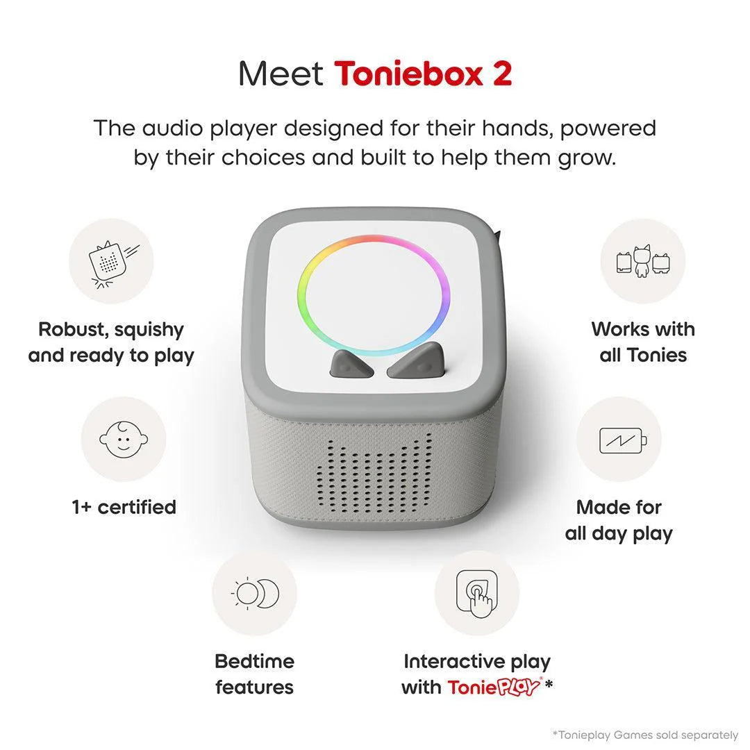 Tonies | Toniebox 2 Starter Set With Creative Tonie- Moon Grey