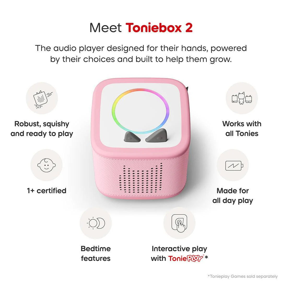 Tonies | Toniebox 2 Starter Set With Creative Tonie- Cloud Pink