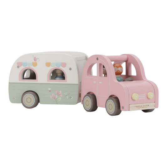 Little Dutch Toy Car with Caravan