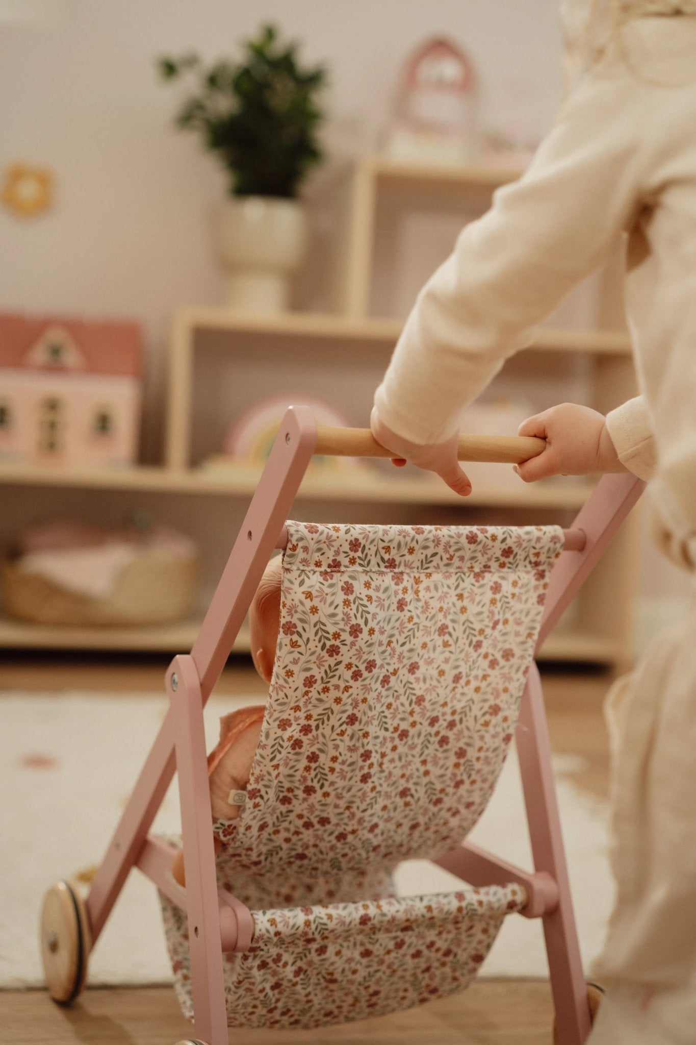 Little Dutch Wooden Doll Stroller