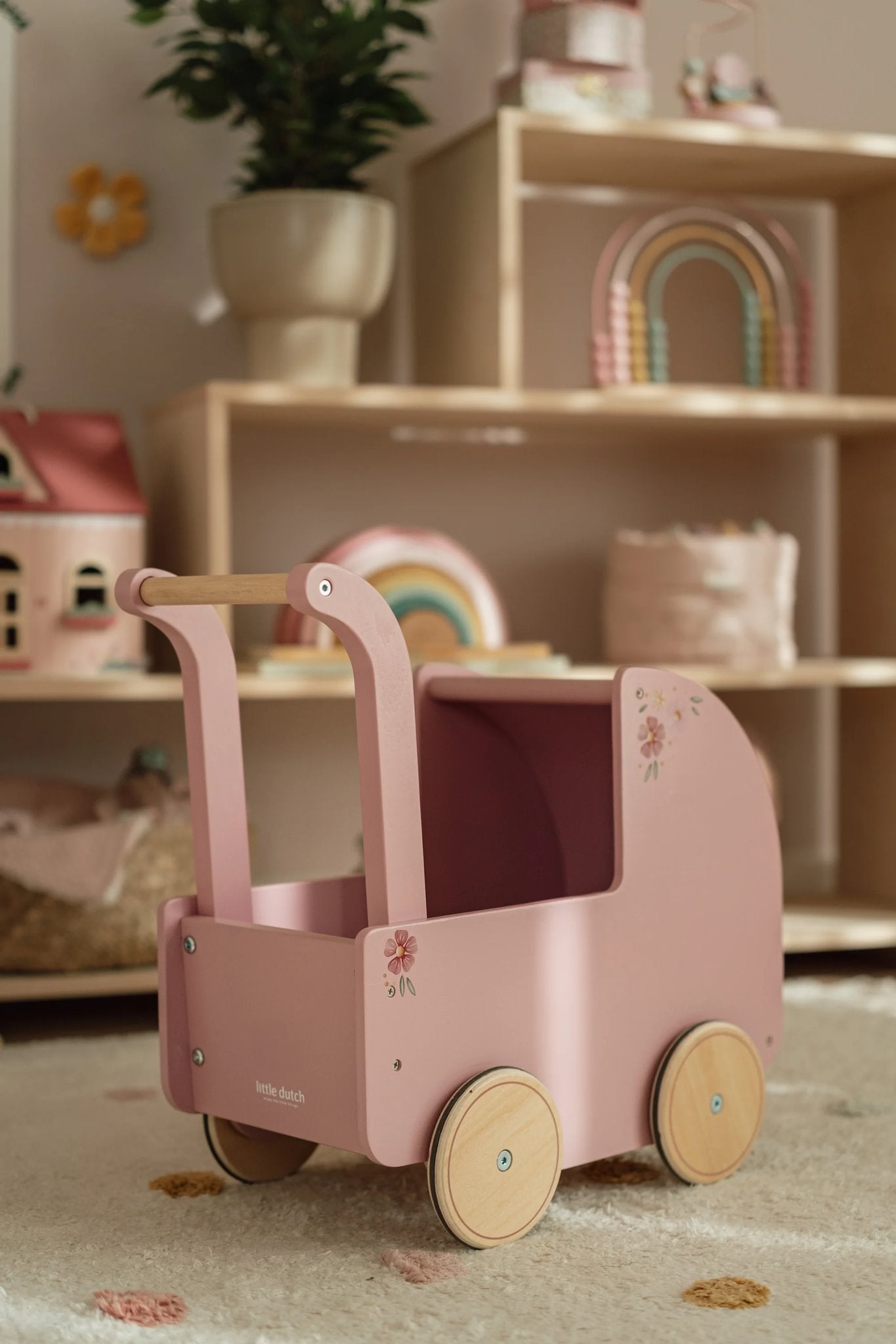 Little Dutch Wooden Doll Pram