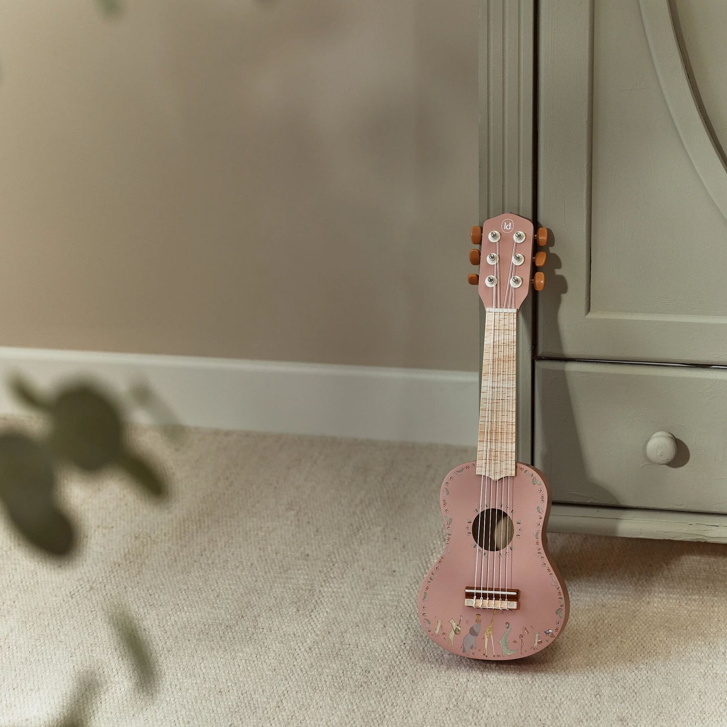 Little Dutch Wooden Guitar Pink - Safari Friends
