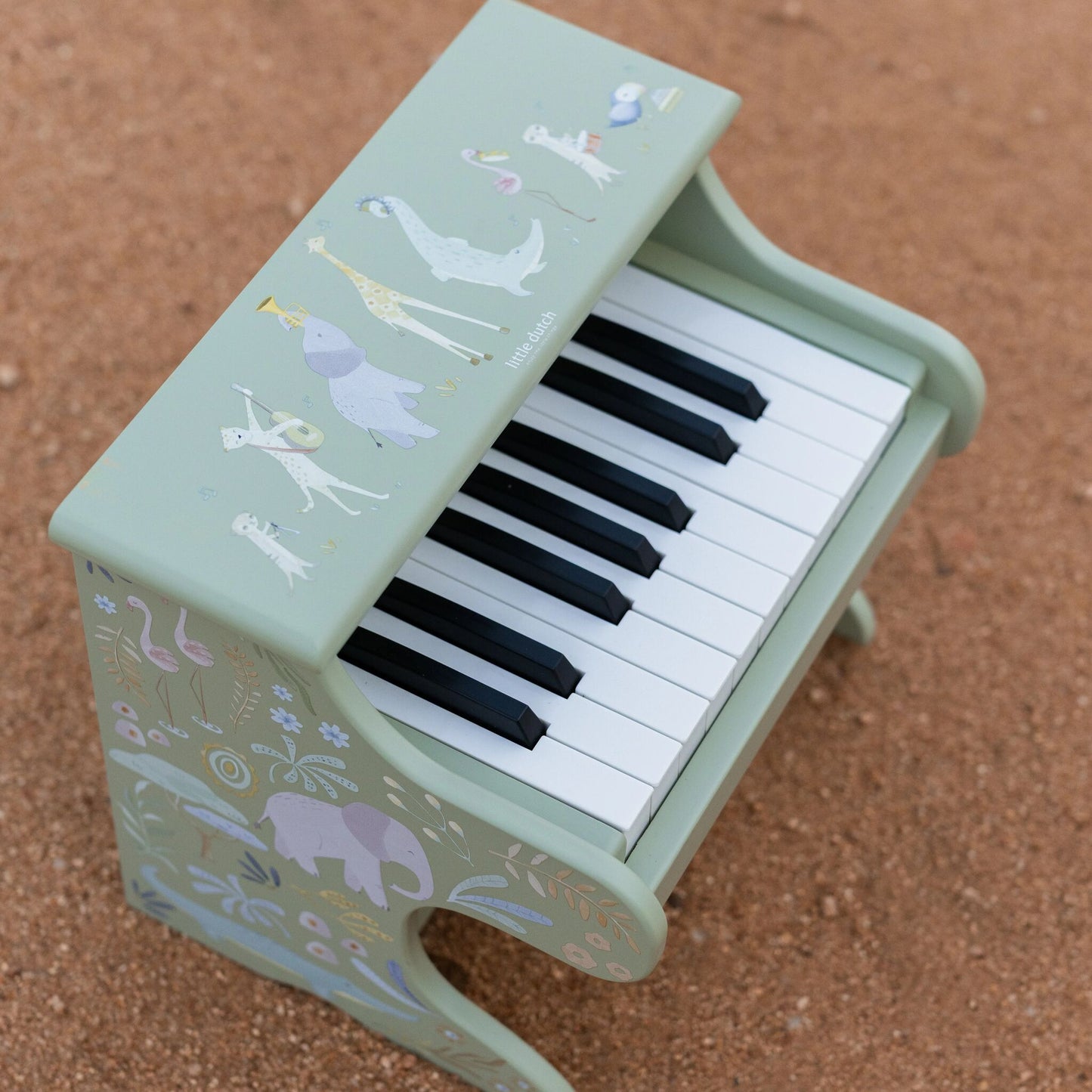 Little Dutch Wooden Piano Green - Safari Friends