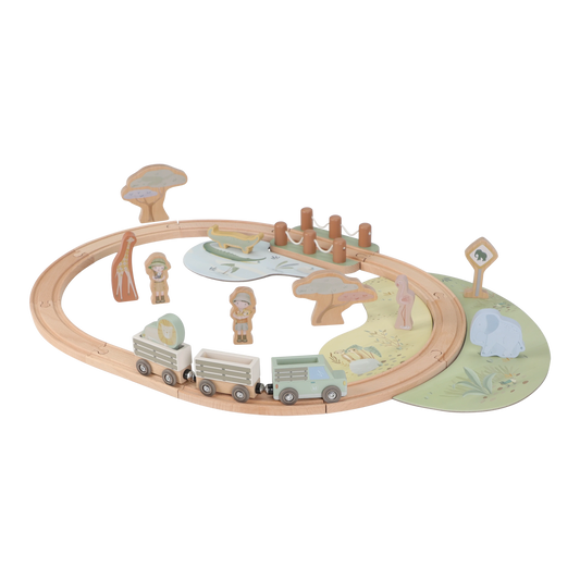 Little Dutch Wooden Train Set- Safari Friends